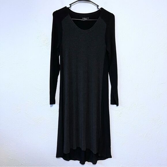 Eileen Fisher Dresses & Skirts - EILEEN FISHER Viscose Stretch Jersey Melange Dress Long Gray + Black Size S